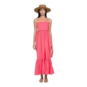 Olivia James The Label The Jane Strapless Midi Dress Medium